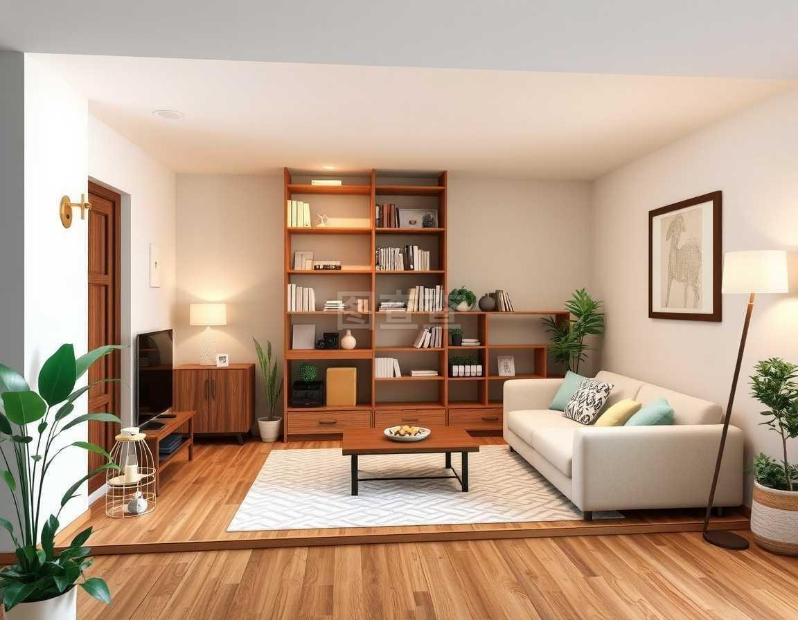 用于設計師和施工人員矢量的應用程序,家庭內視圖3D結構,室內物品,書架和書籍。管理的特殊工具。室內建筑,室內裝飾